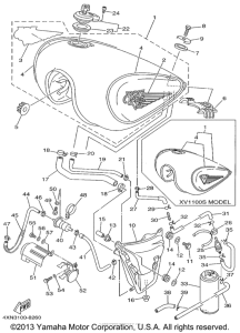 XV1100LC Топливный бак