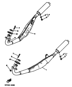 RZ350 RZ350U Выхлоп