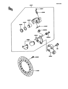 KMX200 Задний тормоз