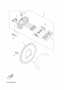 YP400R Задний суппорт