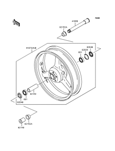ZX636 Переднее колесо