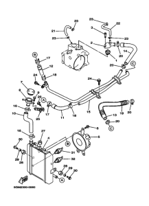 YP250 Радиатор и шланг