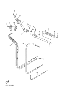 YZF-R1 Steering handle. cable