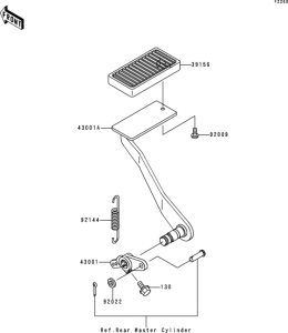 VN1500 Педаль тормоза