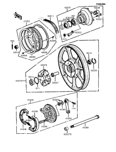 Z250 Заднее колесо и цепь