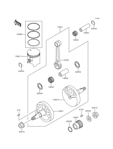 KDX125 Crankshaft / piston