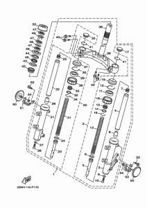XC155 Передняя вилка
