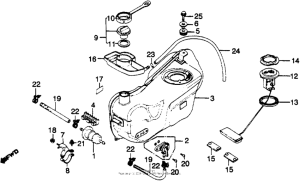 GL1100I Топливный бак