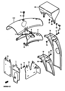 DR250 Заднее крыло