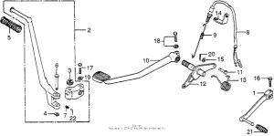 CB750 Change pedal + brake pedal + kick start arm