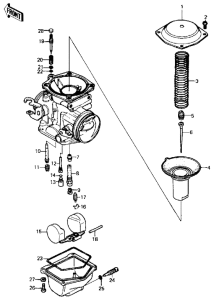 KZ440 Детали карбюратора