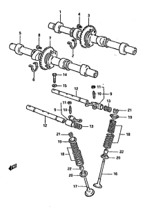 GSX750 Распред вал-клапана