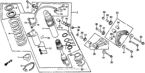 CR125R Rear shock absorber 83