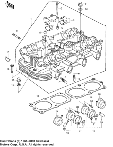 KZ1000 Головка цилиндров