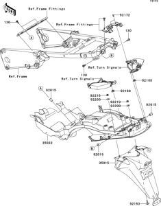 ZX1400 Заднее крыло