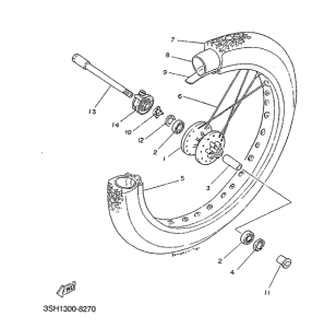 TDR125 Переднее колесо