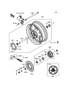 ZR800 Задняя ступица колеса