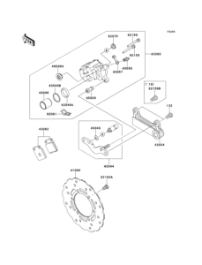 KLX125 Задний тормоз