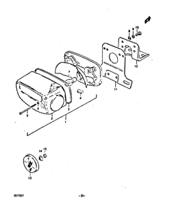 GS550 Задний комбинированный сигнал