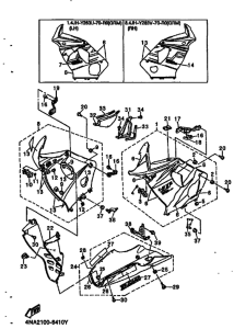 YZF600R YZF600RH Cowling comp