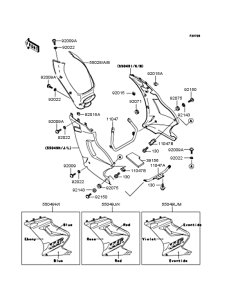 EX250 Обтекатель нижний