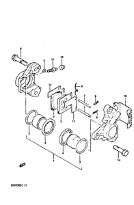 GSX550 Передний суппорт тормозной