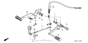 CB600F Brake pedal + change pedal