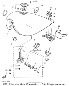XJ700XNC Топливный бак