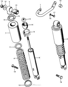 CB450 Rear shock absorber k5-k7