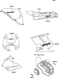 ZX1100 Decal(ebony)(zx1100-c1)