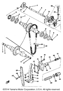 XS650C Camshaft chain tensioner
