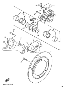 TDM850 Задний суппорт