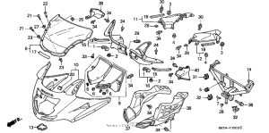 CBR1100XX Верхний обтекатель