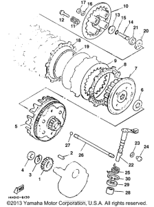 XT225EC Сцепление