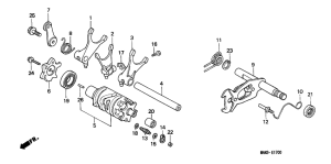 NX650 Вилка переключения передач