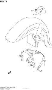 VL800B Front Fender (Vl800Bl4 E03)