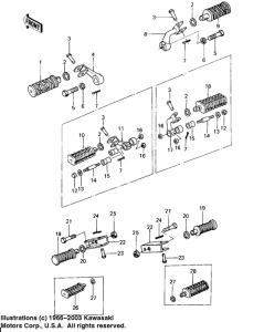 KZ650 Подножки