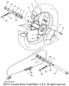 YZ125H1 Переднее колесо