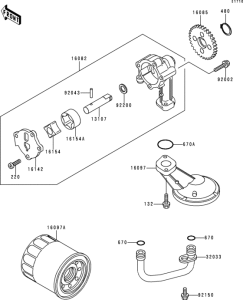 EN500 Масляный насос и фильтр