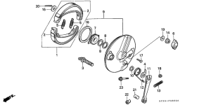 CM125C Передний тормоз