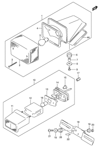 DR650 Задний фонарь