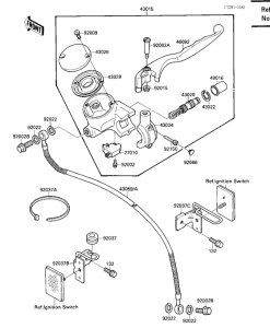 VN1500 Передний тормозной цилиндр