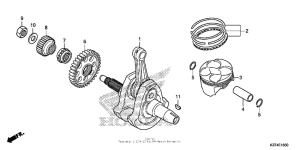  Коленчатый вал и поршни