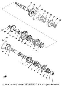 TY250C Трансмиссия