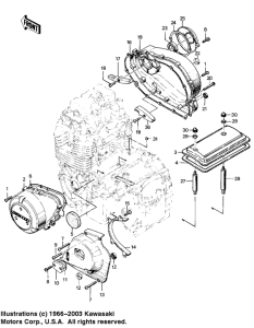 KZ400 Крышки двигателя