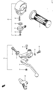 GSX750 Left handle switch