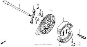 VF750C Задний тормоз