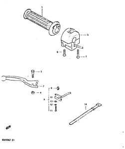 GS650 Right handle switch