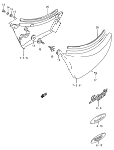 VS800 Обтекатель задний