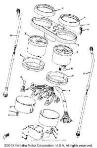 RD250 Speedometer tachometer